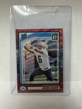 2024 Donruss - Rated Rookie Javon Baker #353 Optic Preview Red Wave Prizm (RC)