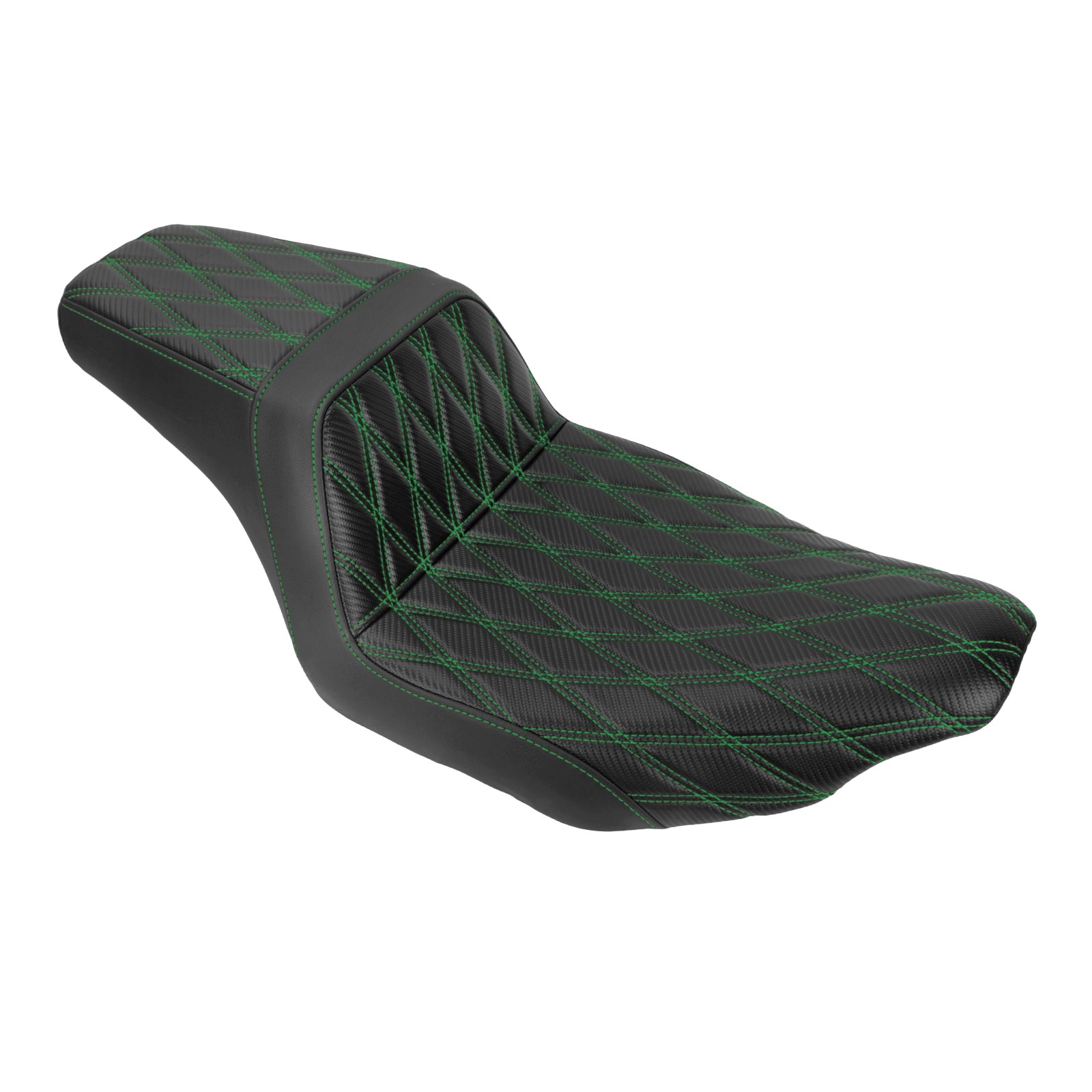 Driver Passenger Seat Green Stitching For Harley Road King Glide FLHRXS 23-2025