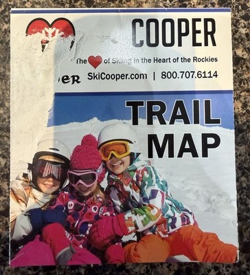 Ski Cooper Pocket Ski Snowboard Trail Map Colorado Paper Map