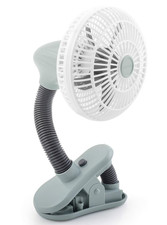 O2COOL 4 Inch Clip On Stroller Fan - for Car Seat and Baby Crib - Adjustable
