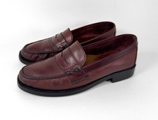 GH Bass Weejuns Katherine II Burgundy Brown Leather Penny Loafers Shoes 7M