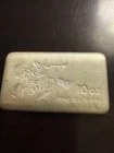 VINTAGE SILVERTOWNE - 10 OZ. SILVER POURED BAR .999 FINE