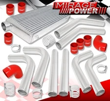Fmic Kit Aluminum Pipes Piping With Bar &Plate Front Mount Turbo Intercooler Set