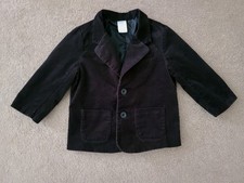 GYMBOREE Boy's Black Velveteen 2 Button Blazer Dressy Jacket 2T
