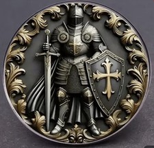 St George Badge Pin Medevil Sword And Shield FREE POST