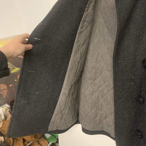 NEW Men’s JCrew 100% Wool coat Charcoal Black/Gray Durable thermathin Technology - Picture 12 of 15