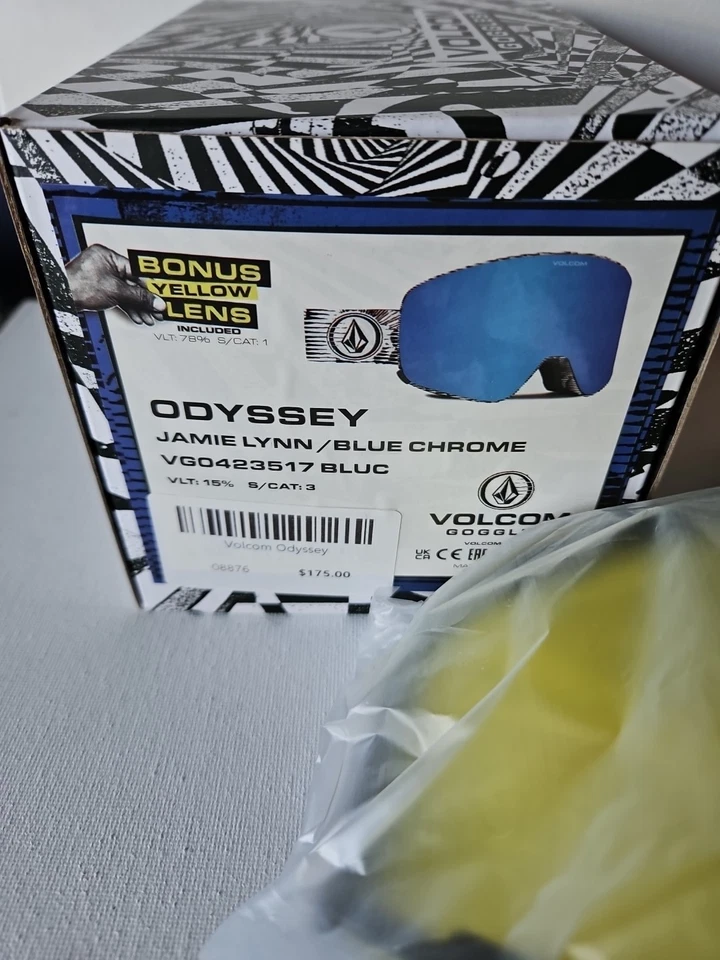 Gafas Volcom Odyssey JAMIE LYNN/CROMO AZUL (+Lente extra - AMARILLO) NUEVAS Foto 3 de 4