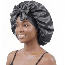 Silk Lined Bonnet Sleeping Women Satin Bonnet Cap Double Layer Hair Wrap
