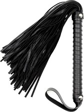 Faux Leather Riding Whip Flogger 23 inch Blac...