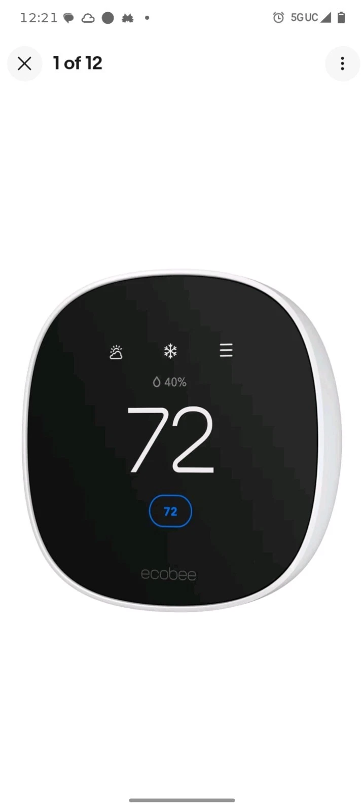 Ecobee Smart Thermostat Wi-Fi ECB701 Thermostat Only!
