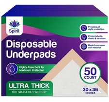 Ultra Absorbency Disposable Underpads Extra Thick 100 Grams Fluff with Polyme...