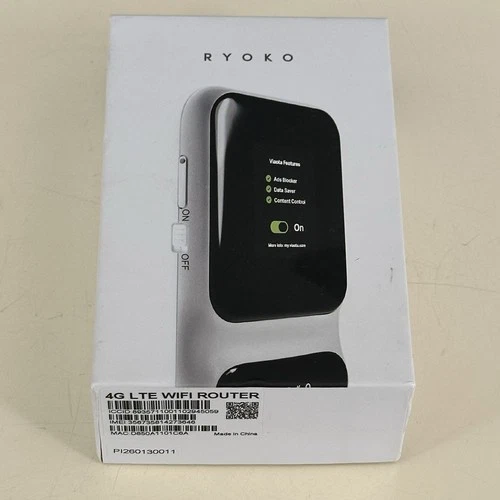 New Ryoko 4G LTE WiFi Hotspot Router Black Portable BRAND NEW OPEN IN BOX image 7