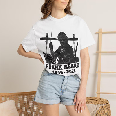Frank Beard Memorial Drummer T-Shirt | Vintage Tribute Band Tee, Comfort Colors 
