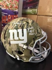 Tiki Barber Autographed NY Giants Authentic Full Size Camo Helmet Beckett COA