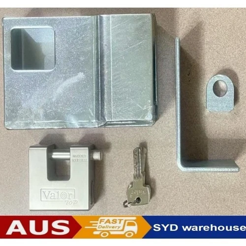Shipping Container Lock Box, WELD ON VERSION + MONOBLOCK PADLOCK+5 keys