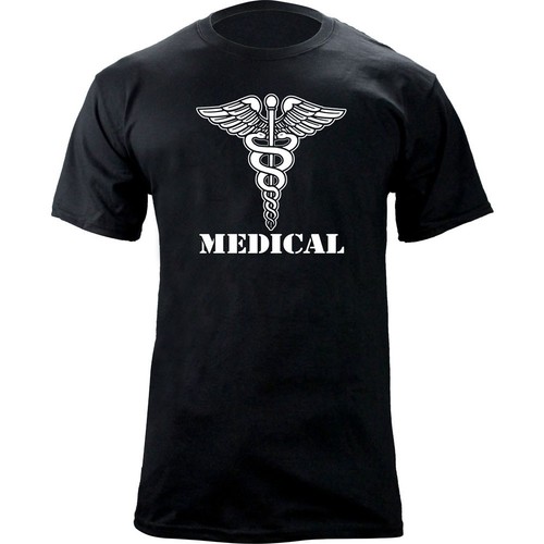 US Army Medical Branch Insignia Caduceus Veteran Graphic T-Shirt - Picture 2 of 7