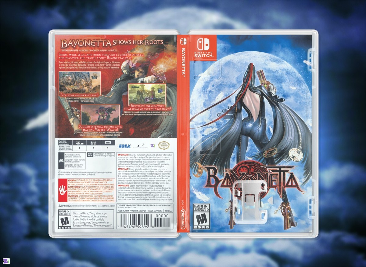 Bayonetta REVERSIBLE COVER ART: Replacement Insert / Case for