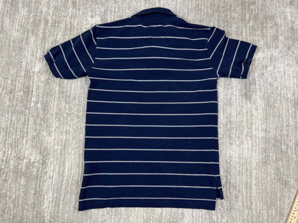 Vintage Polo Ralph Lauren Shirt Boys 16-18 Blue White Stripe