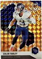 Caleb Farley RC #345 Orange Reactive Prizm Rookie 2021 Mosaic Tennessee Titans