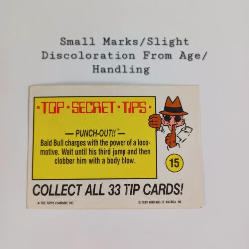 1989 Topps Nintendo Stickers Punch-Out #15 -Hippo -Tiger -Honda VGO *LIGHT WEAR - Picture 2 of 10