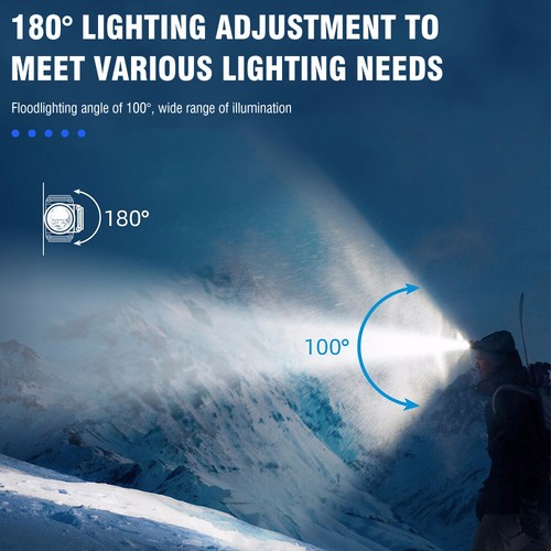 BORUiT 7 Modes LED Headlamp Head Torch Rechargeable Light Lamp Headlight Camping - Picture 62 of 94