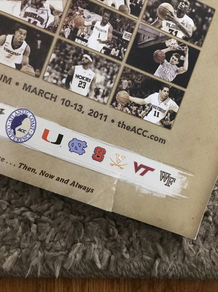 2011 ACC Basketball College Tournament program Greensboro Magazine AAC65 - Image 2 of 2