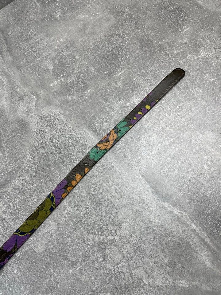 Cinturón Dolce&Gabbana Archives Cuero Marrón Selva Celebridad DsG Logo Hecho en TI Foto 3 de 4