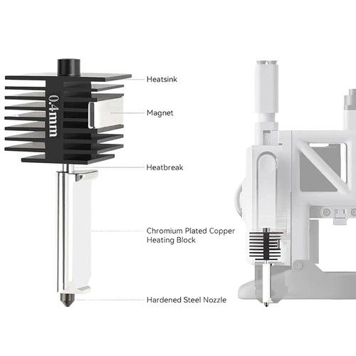 3D Printer Hotend Nozzle For Bambu Lab A1/A1Mini Hotend 0.2/0.4/0.6/0.8MM
