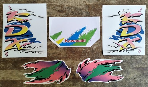 CUSTOM GRAPHICS KAWASAKI KDX125 KDX200 KDX 200 DECAL STICKER KIT FREE SHIPPING - Picture 5 of 5
