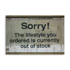 Banksy Sorry, the Lifestyle Canvas Wall Art Poster Picture Print Decoration
