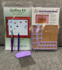 Quilling Kit lot  3 TOOLS, CIRCLE TEMPLATE BOARD  QUILLING KIT  