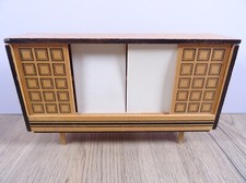 Miniatur Nostalgie Puppenmöbel Puppenstube Wohnzimmerschrank 60er Holz (7488)