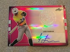 JUD FABIAN 2018 LEAF PERFECT PINK METAL AUTOGRAPH #2/10 ORIOLES GATORS