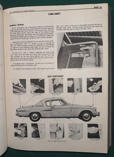 1955 STUDEBAKER PASSENGER CAR SHOP MANUAL COVERING 16G6,16G8,6H MODEL HARD BOUND - Picture 3 of 8