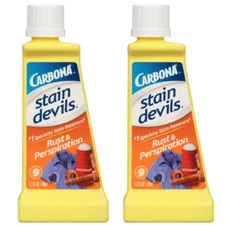 2 PACK Carbona Stain Devils Rust And Perspiration Remover 1.7 Ounces
