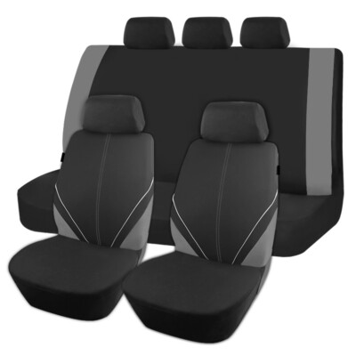 For Hyundai Car Seat Cover Full Set 5-Seats Polyester Cloth Front Rear Protector