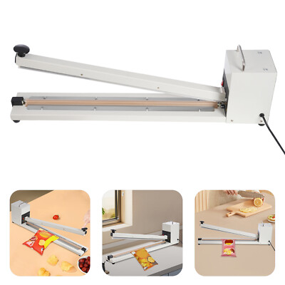26'' Hand Impulse Sealer Heat Sealing Machine 8 Gears Plastic Bag Sealer 600*3mm
