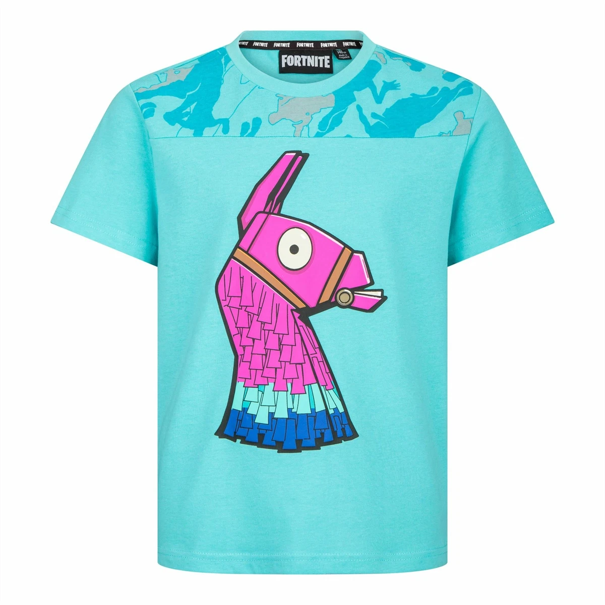 FORTNITE ALPACA Blue Gaming Cotton Kids Short Sleeve T-Shirt Age 7-14 Years