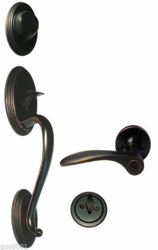 Rubbed Bronze Door Handle Lock Lever Knobs Keyed Passage Pri