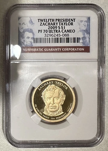 2009 S  Zachary Taylor Presidential Dollar NGC PF70 Ultra Cameo
