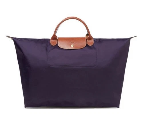 NEW LONGCHAMP Le Pliage Type L Large Travel Tote Weekender BILBERRY PURPLE  AUTH