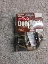 Kwikset Dead Bolt Lovk Set Brass Vintage Standard Duty 660 Series New Sealed