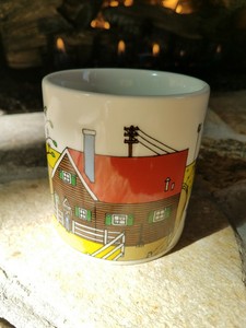 Taylor-Ng-Coffee-Mug-Vintage-1980-Farm-House-Cows-Pigs-Garden-San-Francisco