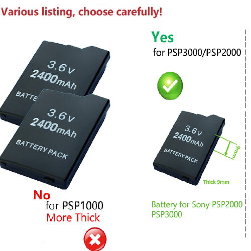 Battery pack for PSP SLIM & LITE PSP 2000 for PSP 2004 for PSP 3000 for PSP 3004