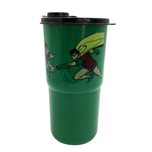 NEU Tupperware Thirstquake Batman Robin Becher 2-teiliges Set grün blau mit schwarzer Dichtung - Bild 1 von 2