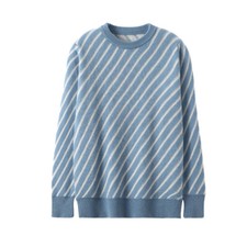 100 Wool New Cashmere Sweater Men's Round Neck Thickened Casual Loose Sweater