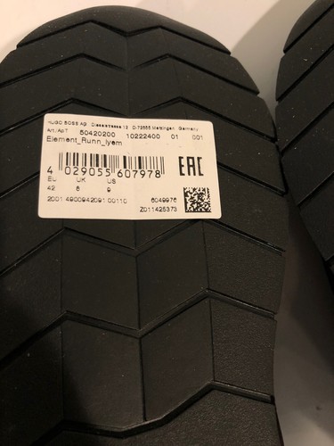 Boss sportliche Laufschuhe Turnschuhe aus Leder Monogrammplatten - Größe 9/42 - Bild 10 von 10