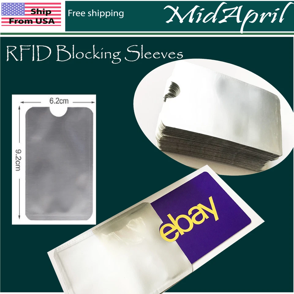 OAK_RFID RFID Blocking Sleeves Travel Set for Security of Credit/Debit Cards