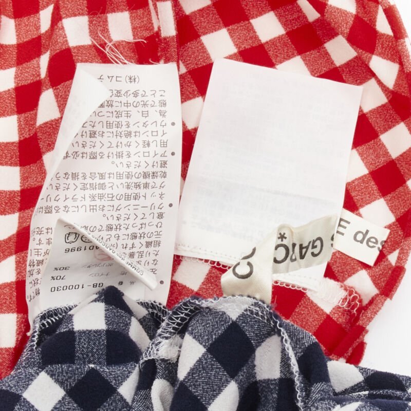 COMME DES GARCONS 1997 Vintage Lumps and Bumps gingham COMME DES GARCONS 1997 Vintage Lumps and Bumps gingham