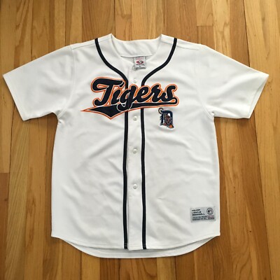Detroit Tigers Jersey XL True Fan MLB Baseball Button Up White